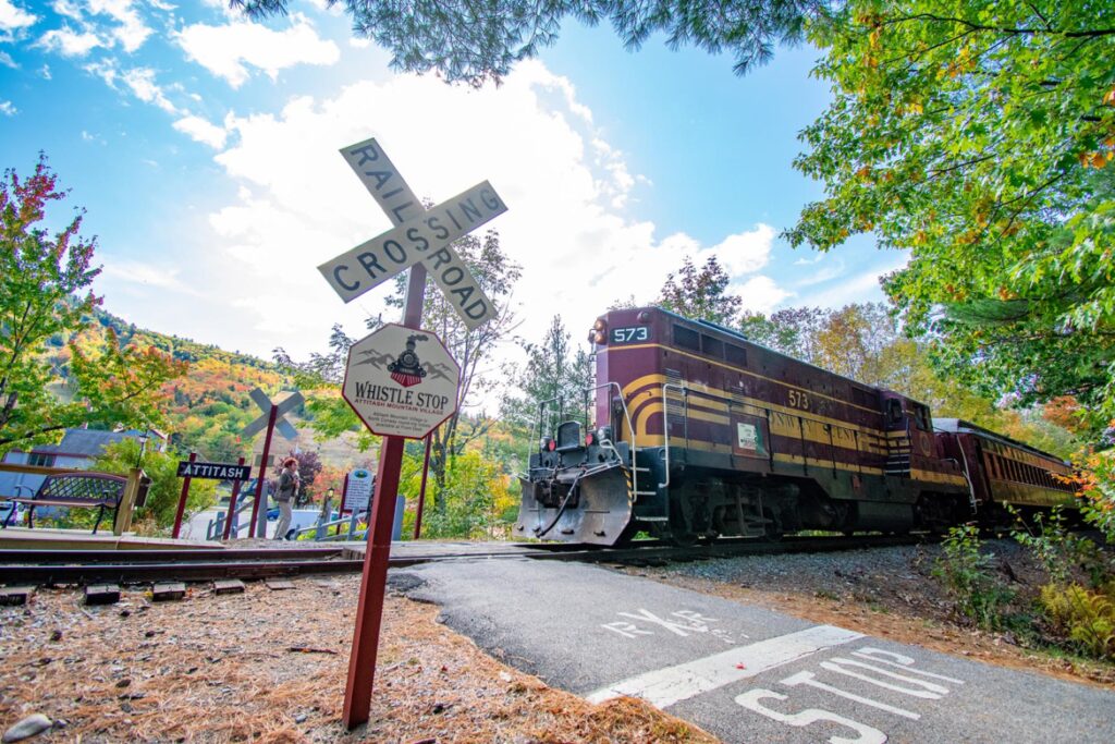 Scenic train rides in the White Mountains at Attitash Mountain Village