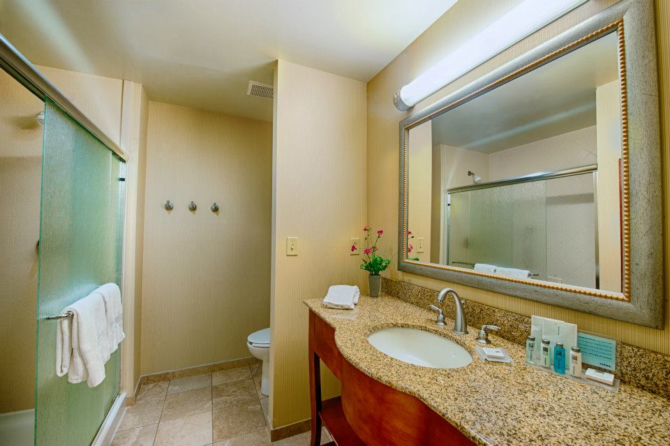 Hampton Inn North Conway, New Hampshire updated bathrooms with granite counters