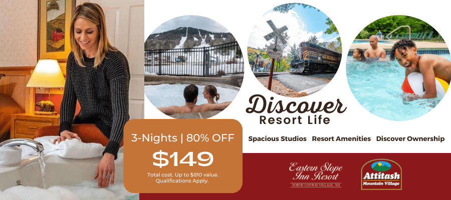 Discover ResoTravel certificate valid up to 12 months. Discover Resort Life at Attitash Mountain Village.