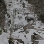 Winter waterfalls in the White Mountains, New Hampshire near North Conway and Attitash Mountain Village